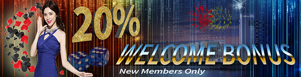 20% welcome bonus